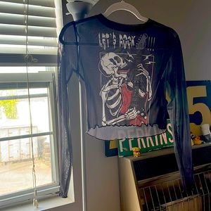 Black mesh ( see through) cover up